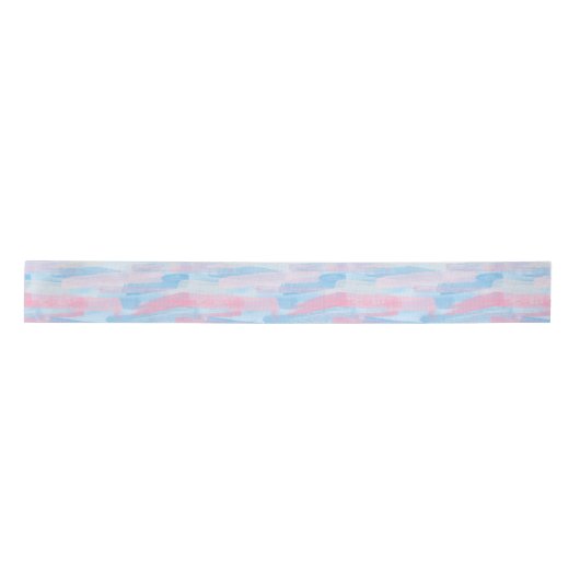 Baby roze & blauw Happy Moederdag Brushstroke Lint (Voorkant)