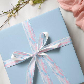 Baby roze & blauw Happy Moederdag Brushstroke Lint