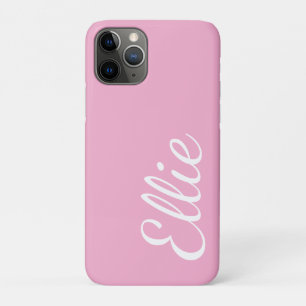 Baby Roze Bliss Aangepaste naam in schuinschrift iPhone 11 Pro Hoesje