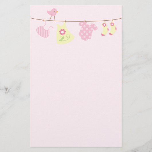 Baby (roze) briefpapier (Voorkant)