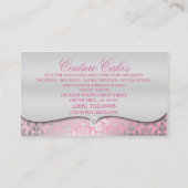 Baby roze Cake Couture Glitzy Damask Cake Bakery Visitekaartje (Achterkant)