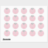 Baby Roze Disco Bruiloftsfeest Cirkel Ronde Sticker (Vel)