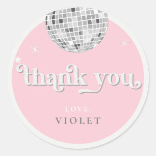 Baby Roze Disco Bruiloftsfeest Cirkel Ronde Sticker