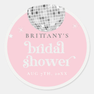 Baby Roze Disco Bruiloftsfeest Cirkel Ronde Sticker