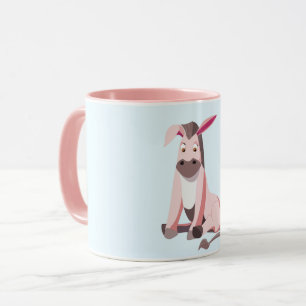 Baby roze Donkey - Uw kleur - Tekst Mok