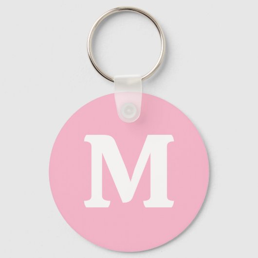 Baby roze effen kleur sleutelhanger (Voorkant)