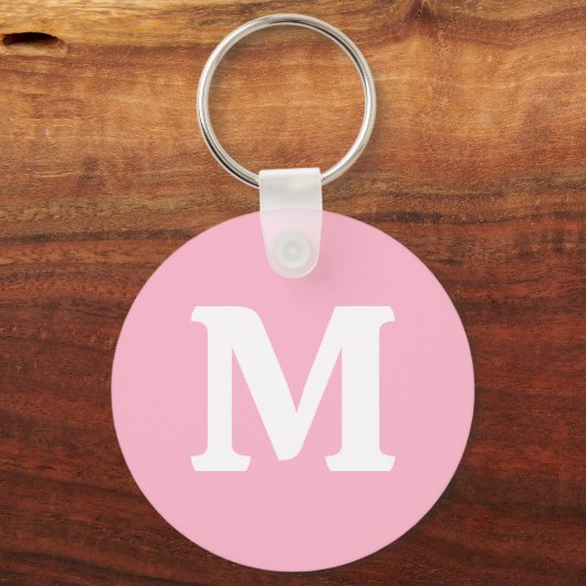 Baby roze effen kleur sleutelhanger (Voorkant)