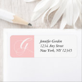Baby Roze Elegant Monogram G Retouradres Label (Insitu)