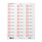 Baby Roze Elegant Monogram G Retouradres Label (Full Sheet)