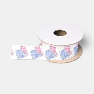 baby - roze en blauw lint