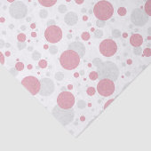 BABY roze en zilver polaire schoen van de Dot Part Tissuepapier (Detail)