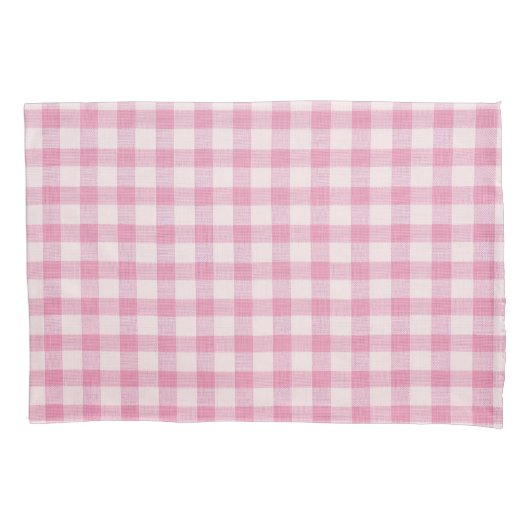 Baby Roze Gingham Kussensloop (Voorkant)