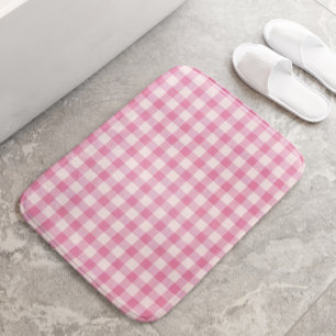 Baby Roze Gingham Patroon Badmat