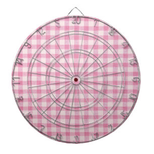 Baby Roze Gingham Patroon Dartbord