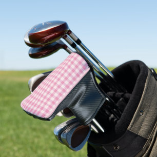 Baby Roze Gingham Patroon Golfheadcover