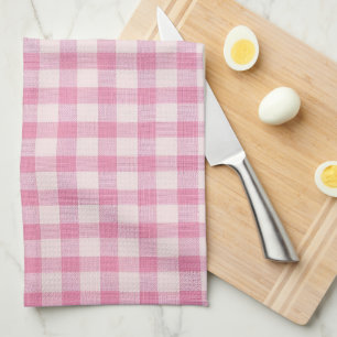 Baby Roze Gingham Stof Patroon Theedoek