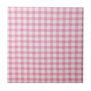 Baby Roze Gingham Tegeltje