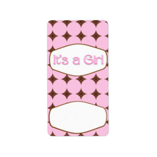 Baby Roze Girl Hersheys Miniatuur Snoep bar wrap Etiket