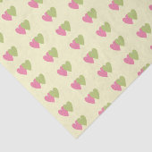 Baby roze groene harten tissuepapier (Detail)