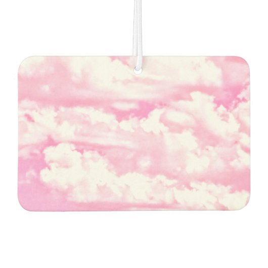 Baby roze Happy Clouds-achtergrond Luchtverfrisser (Voorkant)