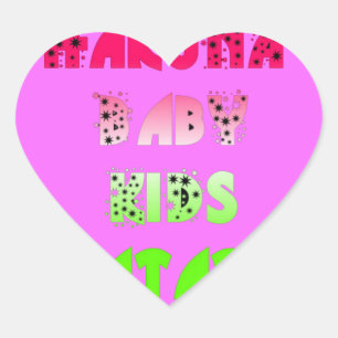 Baby roze harten Hakuna Matata Baby Kinder Design. Hart Sticker