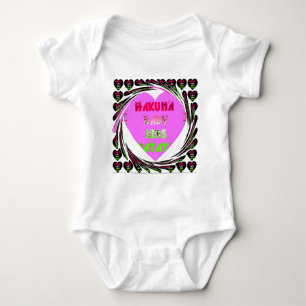Baby roze harten Hakuna Matata Baby Kinder Design. Romper