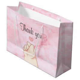 baby roze koreaans hart groot cadeauzakje