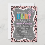 Baby Roze Leopard Animal Print Kaart (Voorkant)