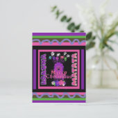 Baby roze mooie kerst met kerst in Hakuna Matata Feestdagenkaart (Staand voorkant)