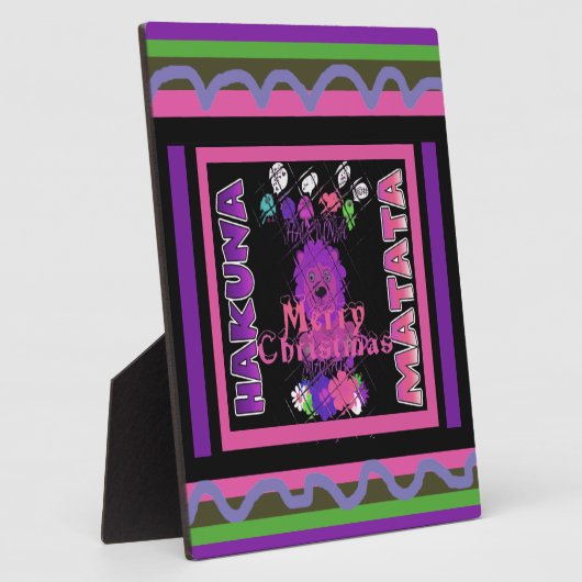 Baby roze mooie kerst met kerst in Hakuna Matata Fotoplaat (Zijkant)