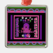 Baby roze mooie kerst met kerst in Hakuna Matata Metalen Ornament (Voorkant)