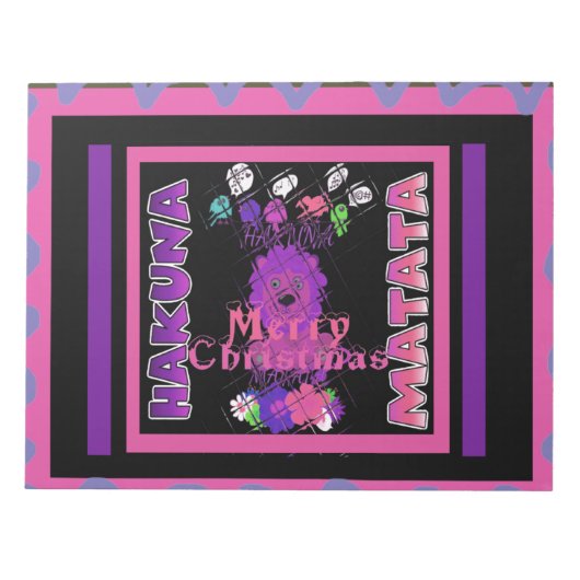 Baby roze mooie kerst met kerst in Hakuna Matata Notitieblok (Voorkant)
