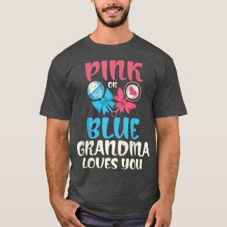 Baby roze of blauwe oma houdt van je geslacht R T-shirt