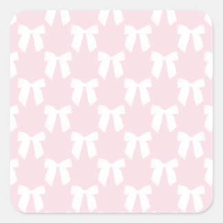 Baby roze pasta met witte poten vierkante sticker