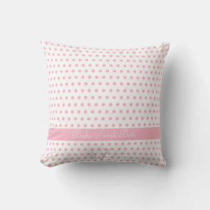 Baby roze pokadot patroon kussen