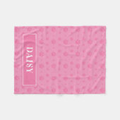 Baby roze pols Monogram Pet Fleece Blanket (Voorkant (Horizontaal))