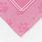 Baby roze pols Monogram Pet Fleece Blanket (Hoek)