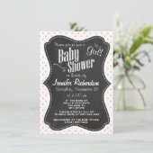 Baby-roze pooldots; alkbord kaart (Staand voorkant)