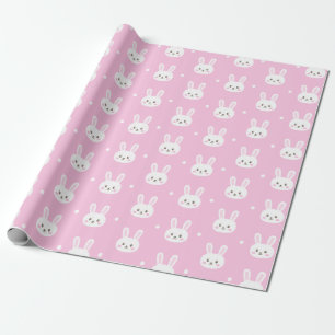 Baby roze, schattige cartoon cadeaupapier