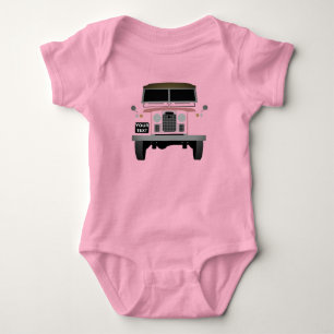 Baby roze Soft Top Land Rover aanpassen