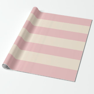 Baby roze strepen cadeaupapier