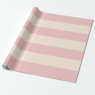 Baby roze strips cadeaupapier