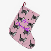 Baby roze tablet Katten Kerstmis stoppen Grote Kerstsok (Voorkant (Hangend))