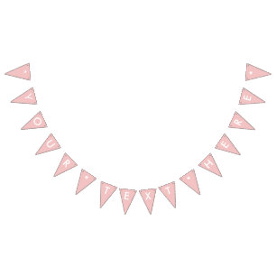 Baby Roze vaste kleur aanpassen deze Vlaggetjes
