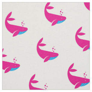 Baby roze walvis blaasbalken meisjes stof