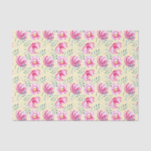 Baby Roze Waterverf Engelse Rozen Tissuepapier