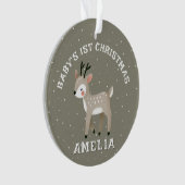 Baby’s 1st Christmas Reindeer Keepsake Photo (devant)