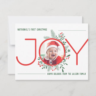 Baby’s eerste kerst Kaart met vrolijk design