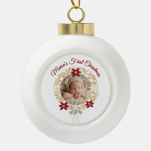 Baby’s First Christmas Ceramic Ball Ornament