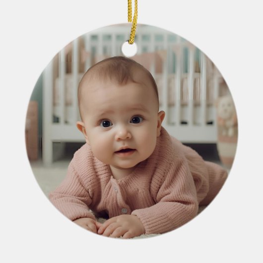 Baby’s First Christmas Ornament – Personalized (Voorkant)